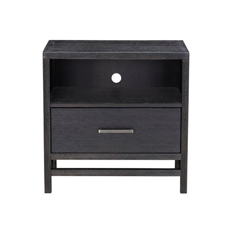 simple black nightstand|modern black nightstand with drawers.